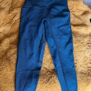 SPANX Women’s Teal Ribbed Compression Workout Leggings